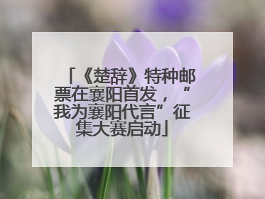 《楚辞》特种邮票在襄阳首发，“我为襄阳代言”征集大赛启动