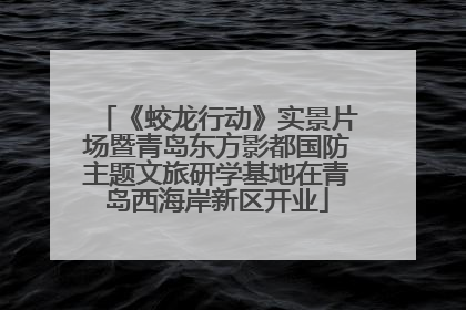 《蛟龙行动》实景片场暨青岛东方影都国防主题文旅研学基地在青岛西海岸新区开业