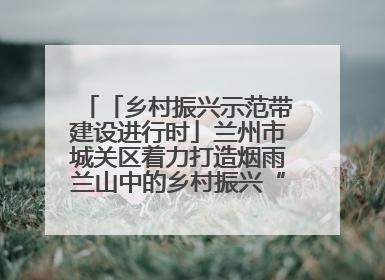 「乡村振兴示范带建设进行时」兰州市城关区着力打造烟雨兰山中的乡村振兴“样板间”