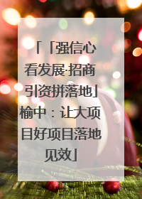 「强信心 看发展·招商引资拼落地」榆中：让大项目好项目落地见效