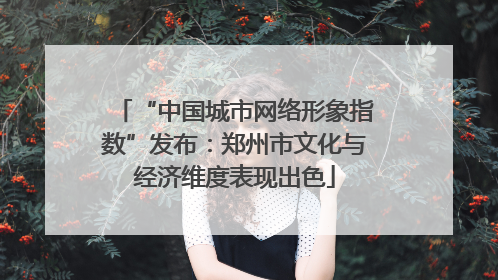 “中国城市网络形象指数”发布：郑州市文化与经济维度表现出色