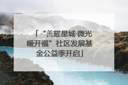 “善耀星城·微光暖开福”社区发展基金公益季开启