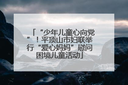“少年儿童心向党”！平顶山市妇联举行“爱心妈妈”慰问困境儿童活动