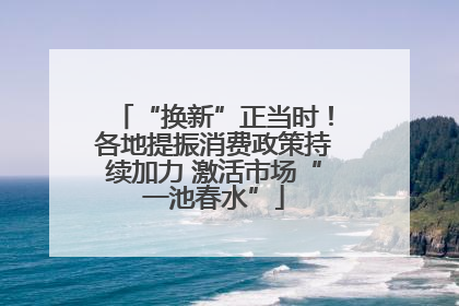 “换新”正当时！各地提振消费政策持续加力 激活市场“一池春水”