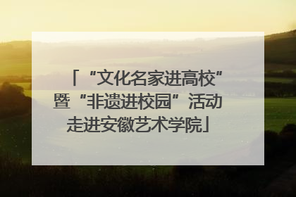 “文化名家进高校”暨“非遗进校园”活动走进安徽艺术学院