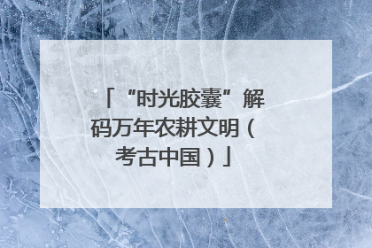 “时光胶囊”解码万年农耕文明（考古中国）