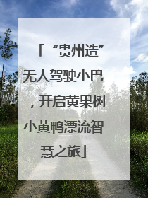 “贵州造”无人驾驶小巴，开启黄果树小黄鸭漂流智慧之旅