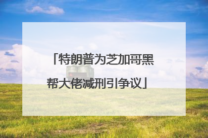 特朗普为芝加哥黑帮大佬减刑引争议