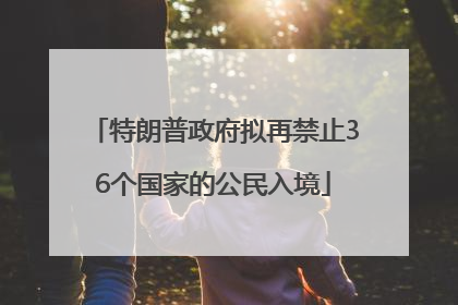 特朗普政府拟再禁止36个国家的公民入境