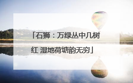 石狮：万绿丛中几树红 湿地荷塘韵无穷