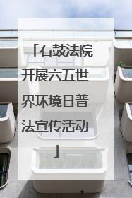 石鼓法院开展六五世界环境日普法宣传活动