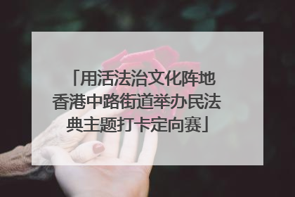 用活法治文化阵地 香港中路街道举办民法典主题打卡定向赛