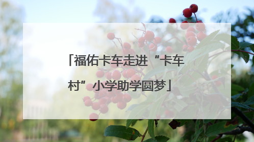 福佑卡车走进“卡车村”小学助学圆梦