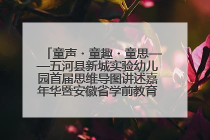 童声・童趣・童思——五河县新城实验幼儿园首届思维导图讲述嘉年华暨安徽省学前教育教研基地园项目阶段性成果展示活动