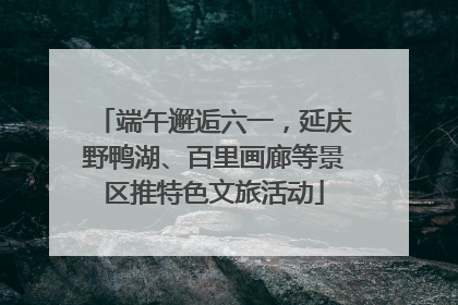 端午邂逅六一，延庆野鸭湖、百里画廊等景区推特色文旅活动