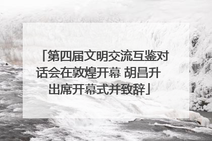 第四届文明交流互鉴对话会在敦煌开幕 胡昌升出席开幕式并致辞