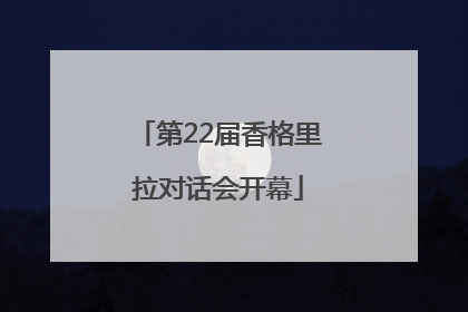 第22届香格里拉对话会开幕