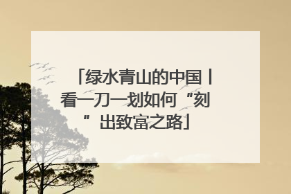 绿水青山的中国丨看一刀一划如何“刻”出致富之路