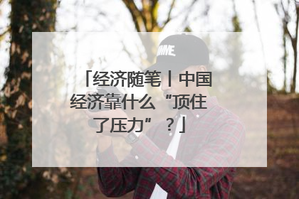 经济随笔丨中国经济靠什么“顶住了压力”？