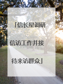 信长星调研信访工作并接待来访群众