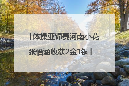 体操亚锦赛河南小花张怡涵收获2金1铜