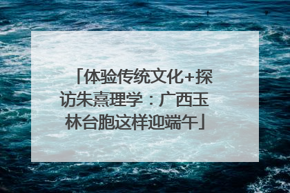 体验传统文化+探访朱熹理学：广西玉林台胞这样迎端午