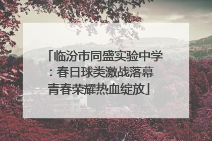 临汾市同盛实验中学：春日球类激战落幕 青春荣耀热血绽放