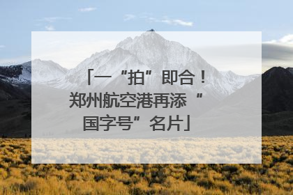 一“拍”即合！郑州航空港再添“国字号”名片