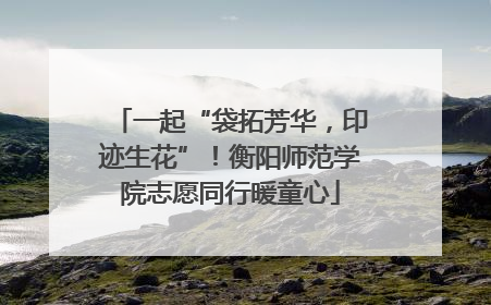一起“袋拓芳华，印迹生花”！衡阳师范学院志愿同行暖童心