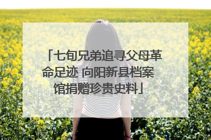 七旬兄弟追寻父母革命足迹 向阳新县档案馆捐赠珍贵史料