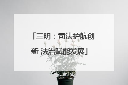 三明：司法护航创新 法治赋能发展