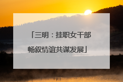 三明：挂职女干部畅叙情谊共谋发展