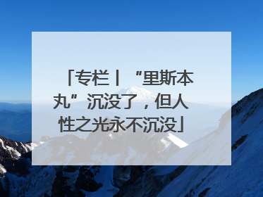 专栏丨“里斯本丸”沉没了，但人性之光永不沉没