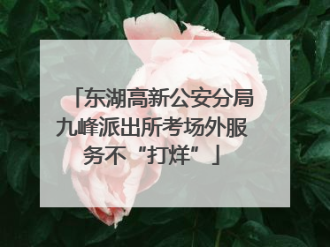 东湖高新公安分局九峰派出所考场外服务不“打烊”