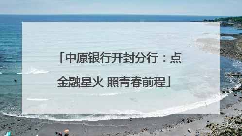 中原银行开封分行：点金融星火 照青春前程