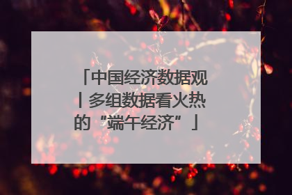 中国经济数据观丨多组数据看火热的“端午经济”