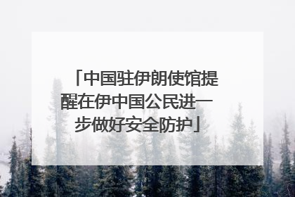 中国驻伊朗使馆提醒在伊中国公民进一步做好安全防护