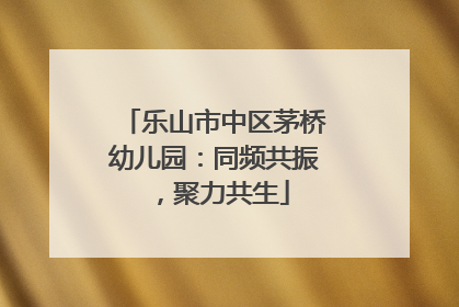 乐山市中区茅桥幼儿园：同频共振，聚力共生