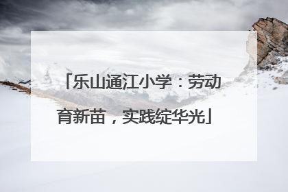 乐山通江小学：劳动育新苗，实践绽华光