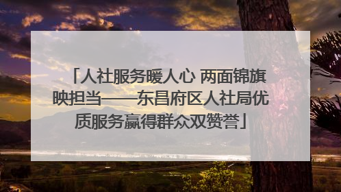 人社服务暖人心 两面锦旗映担当——东昌府区人社局优质服务赢得群众双赞誉