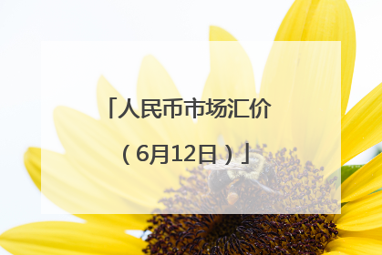 人民币市场汇价（6月12日）