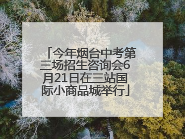 今年烟台中考第三场招生咨询会6月21日在三站国际小商品城举行