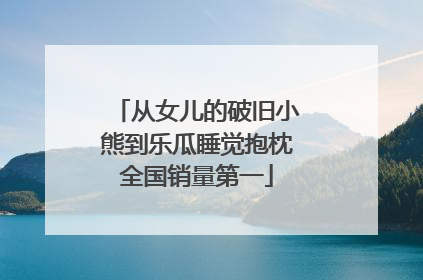 从女儿的破旧小熊到乐瓜睡觉抱枕全国销量第一