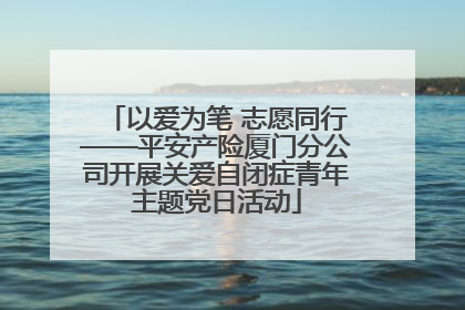 以爱为笔 志愿同行——平安产险厦门分公司开展关爱自闭症青年主题党日活动