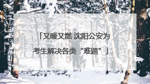又暖又燃 沈阳公安为考生解决各类“难题”