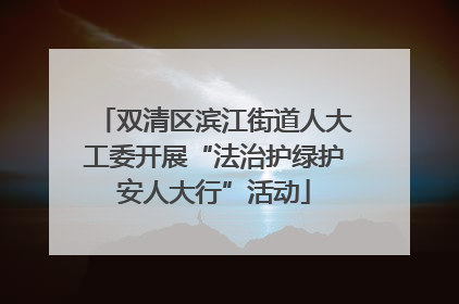 双清区滨江街道人大工委开展“法治护绿护安人大行”活动