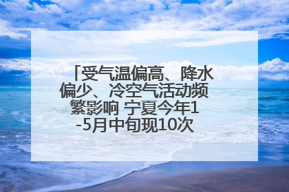受气温偏高、降水偏少、冷空气活动频繁影响 宁夏今年1-5月中旬现10次定级沙尘天气过程