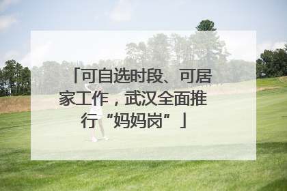 可自选时段、可居家工作，武汉全面推行“妈妈岗”