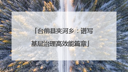 台前县夹河乡：谱写基层治理高效能篇章