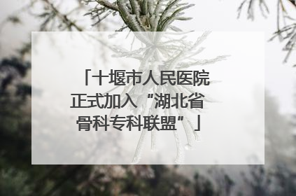 十堰市人民医院正式加入“湖北省骨科专科联盟”
